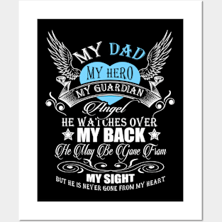 Father's day My Dad My Hero Posters and Art